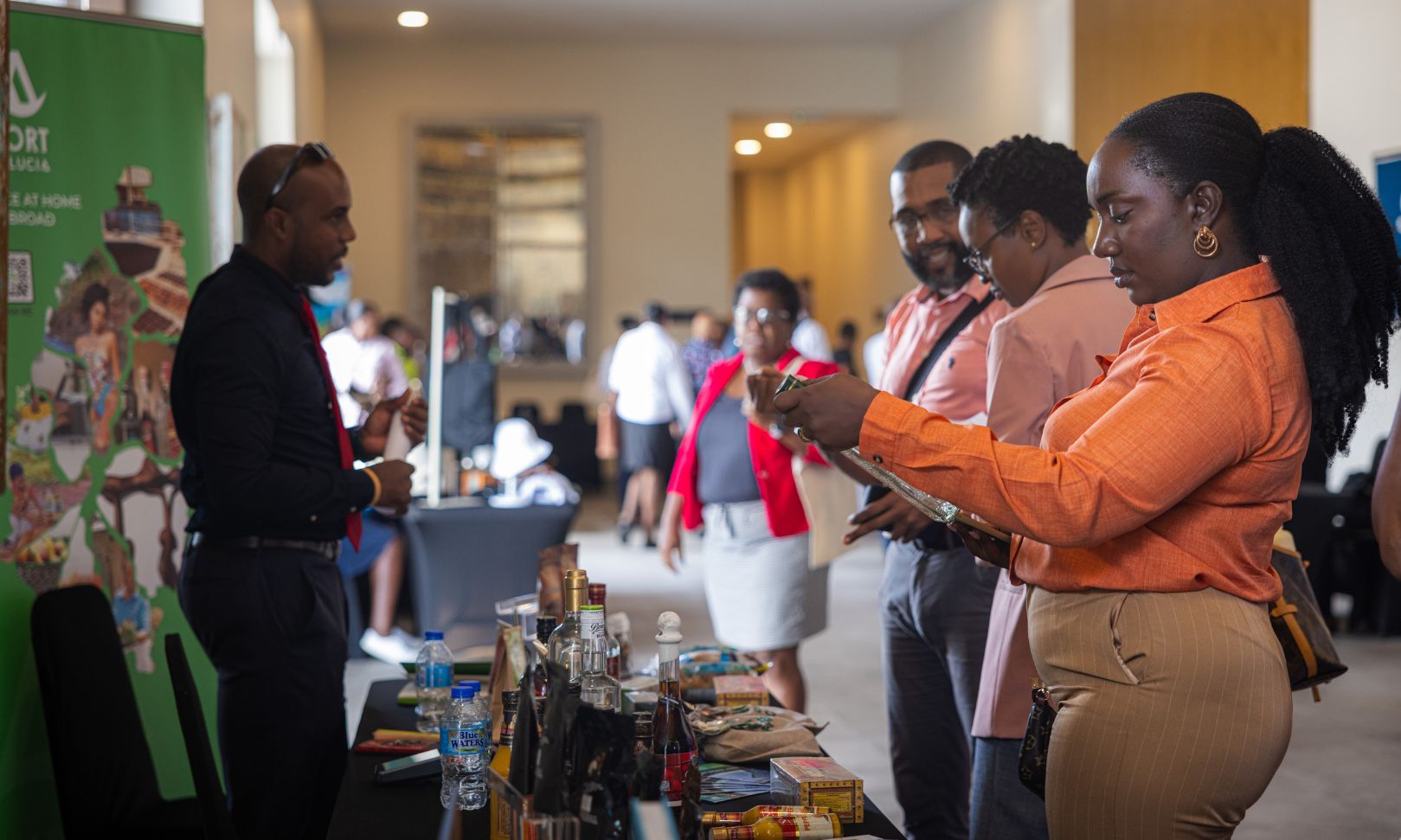 Business support and product promotion at an Export Saint Lucia event