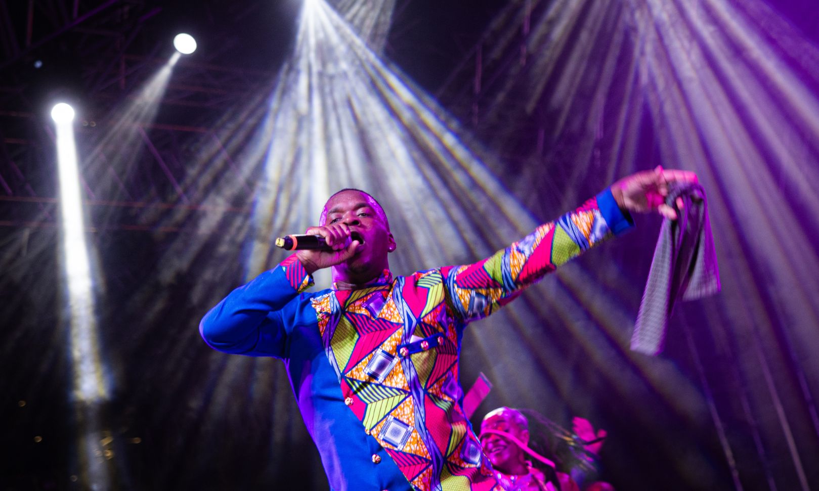 Saint Lucian performer on stage representing the music and creative industries